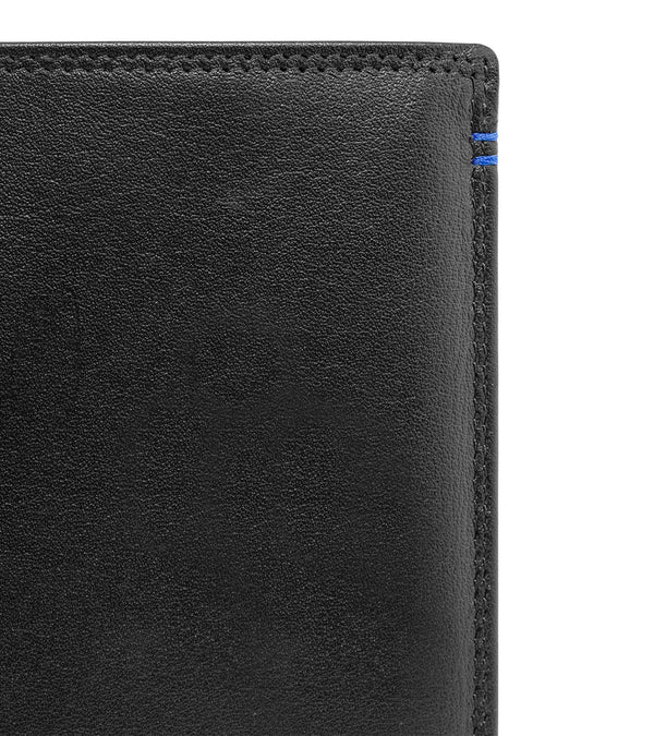 Martin large wallet with zipped pocket and 2 shutters in smooth leather