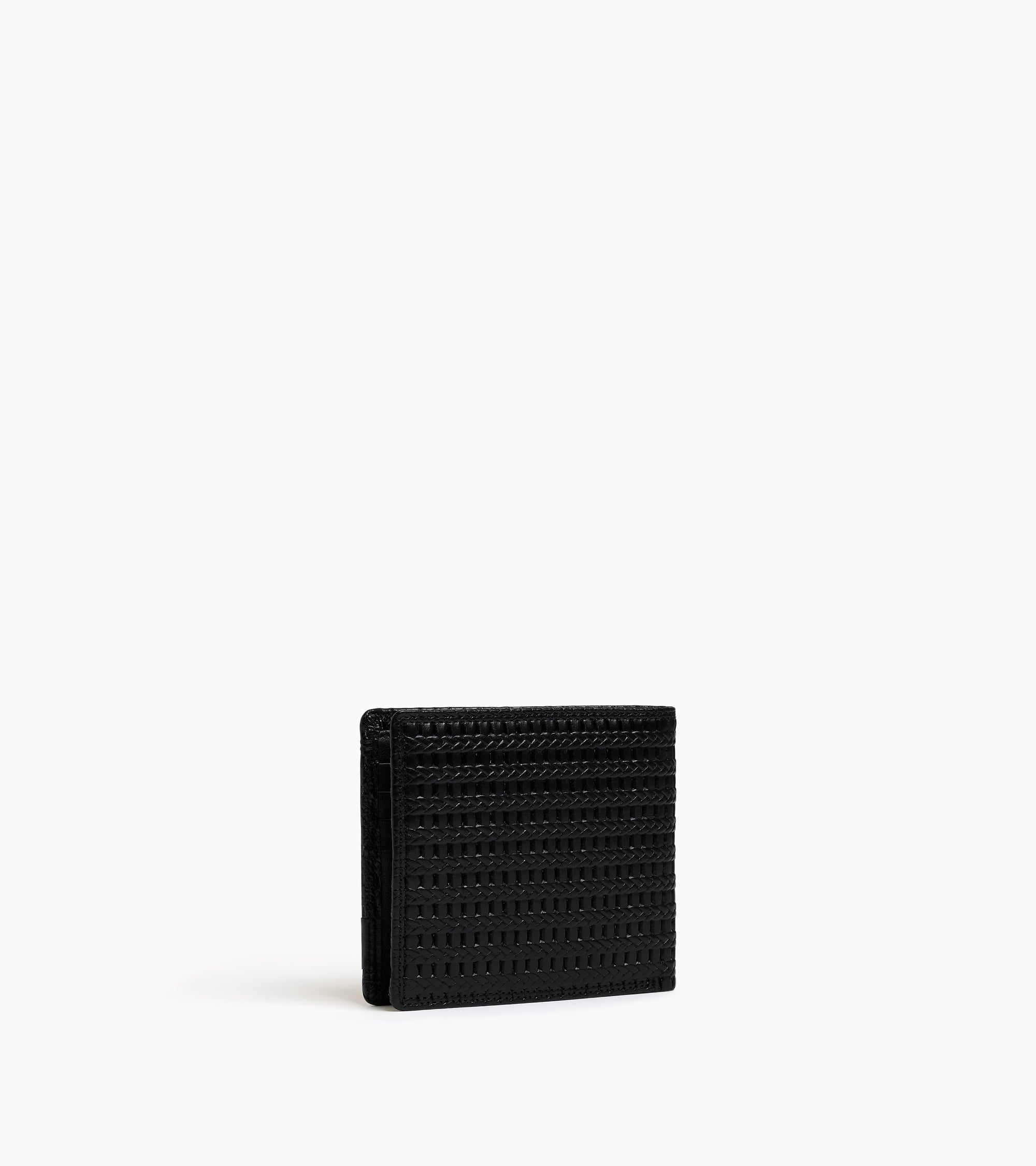 Martin horizontal card holder in embossed and smooth leather