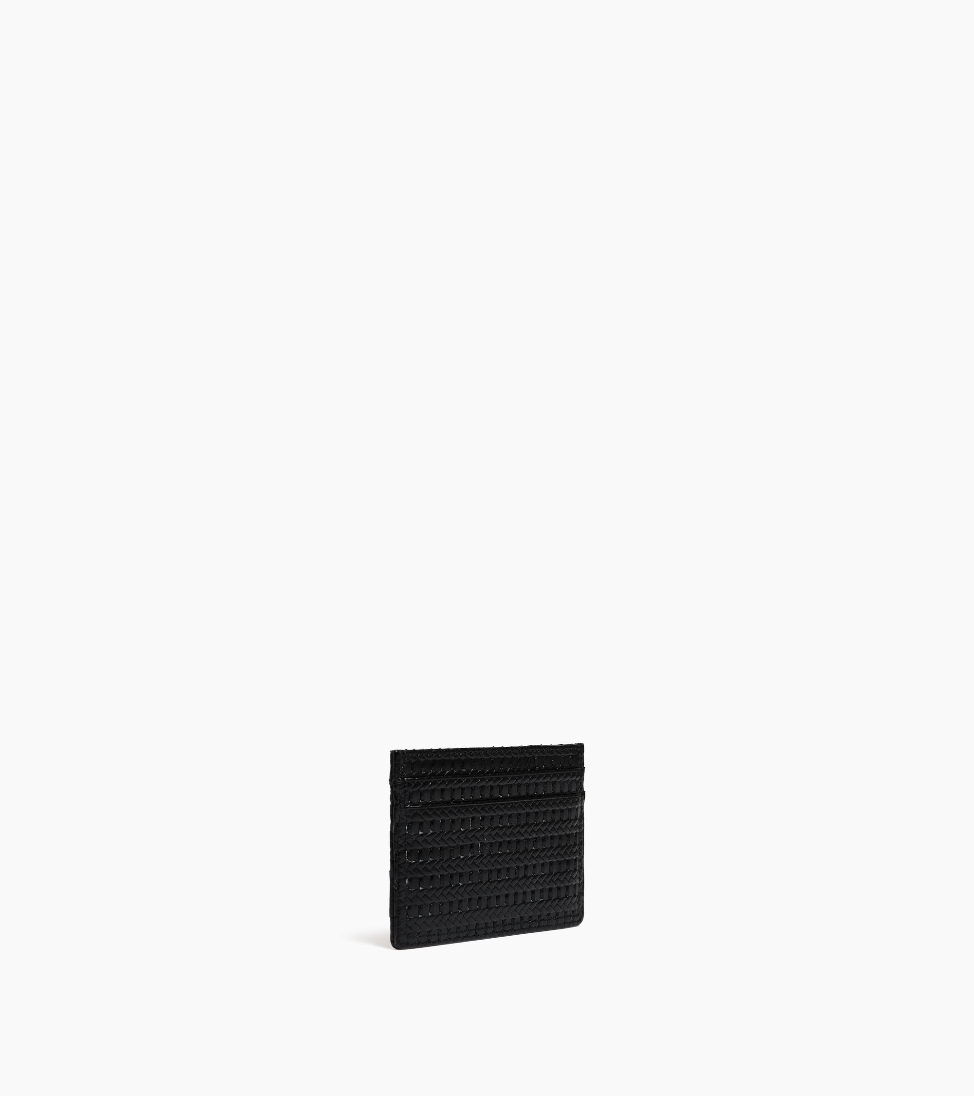 Martin card holder in embossed and smooth leather