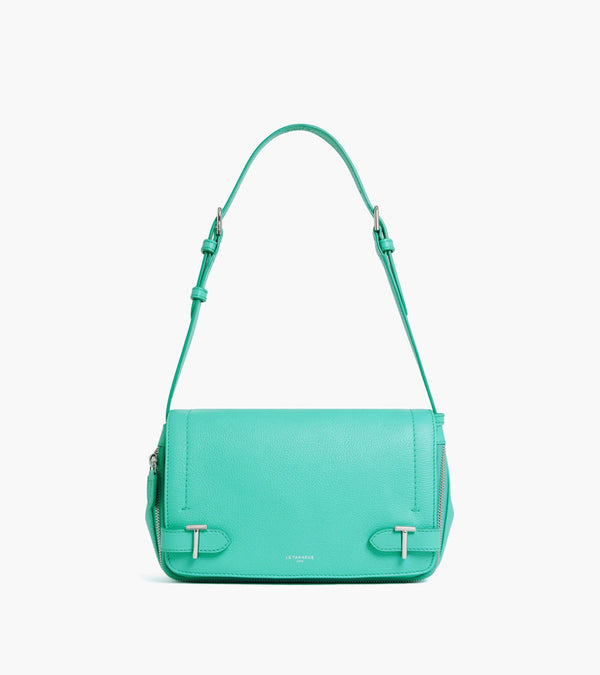 Simone small bag with crossbody strap in grained leather