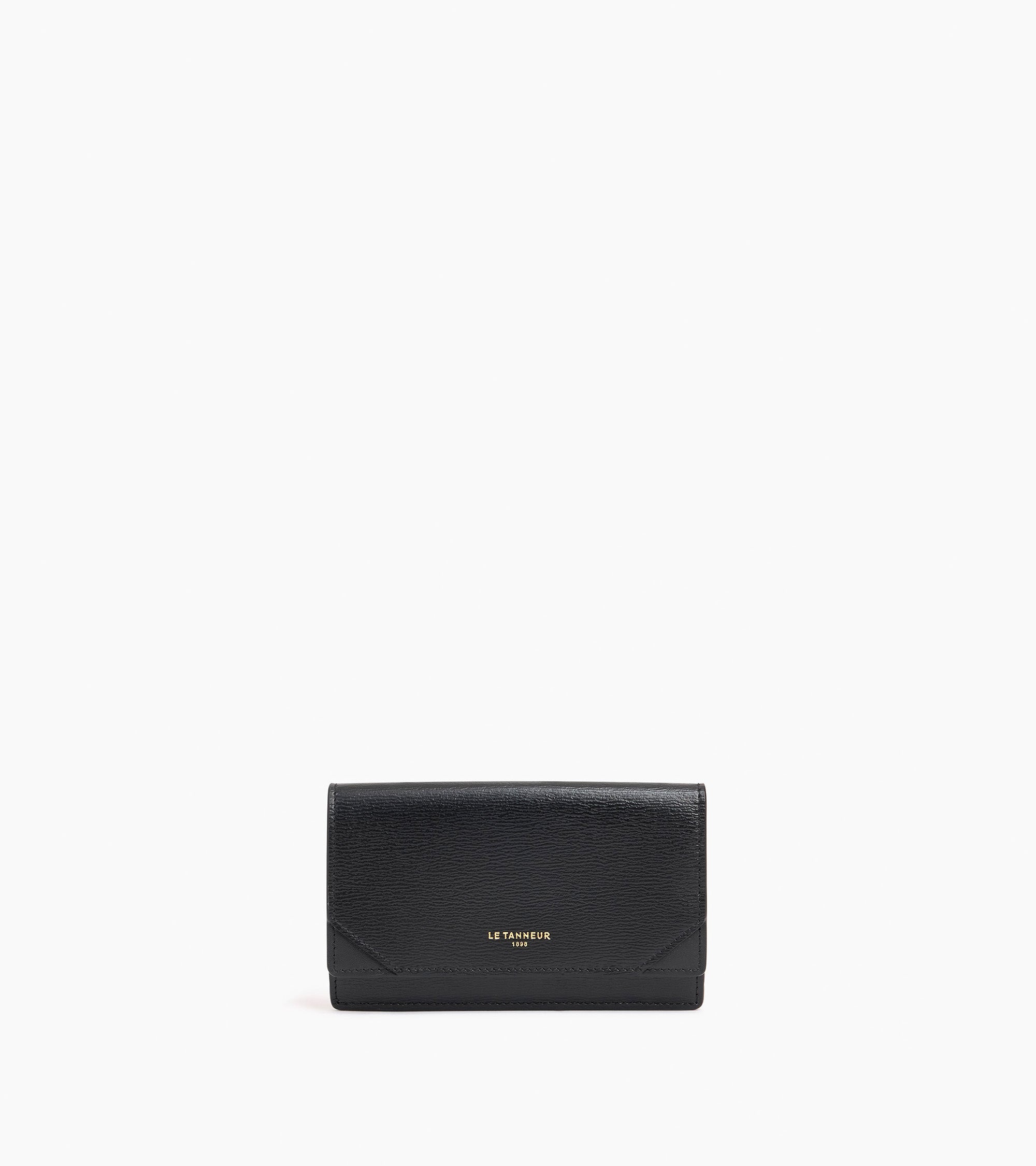 Naya flap card case in cork effect leather