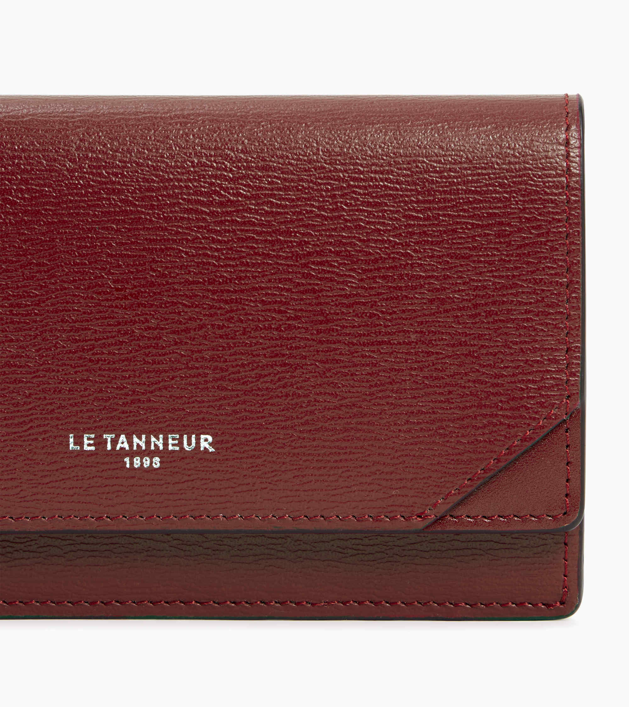 Naya flap card case in cork effect leather