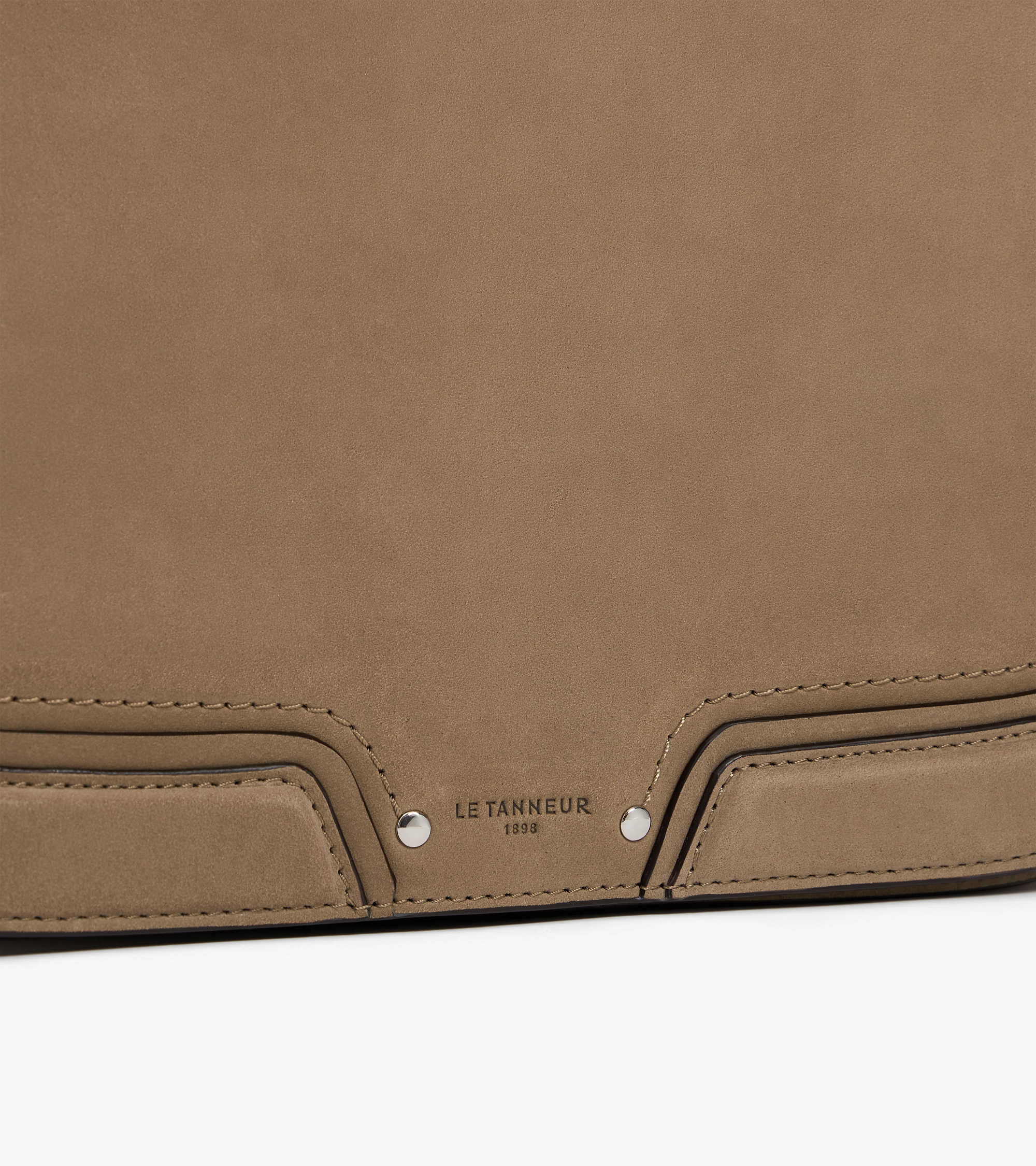 Ella large shoulder bag in smooth leather and nubuck