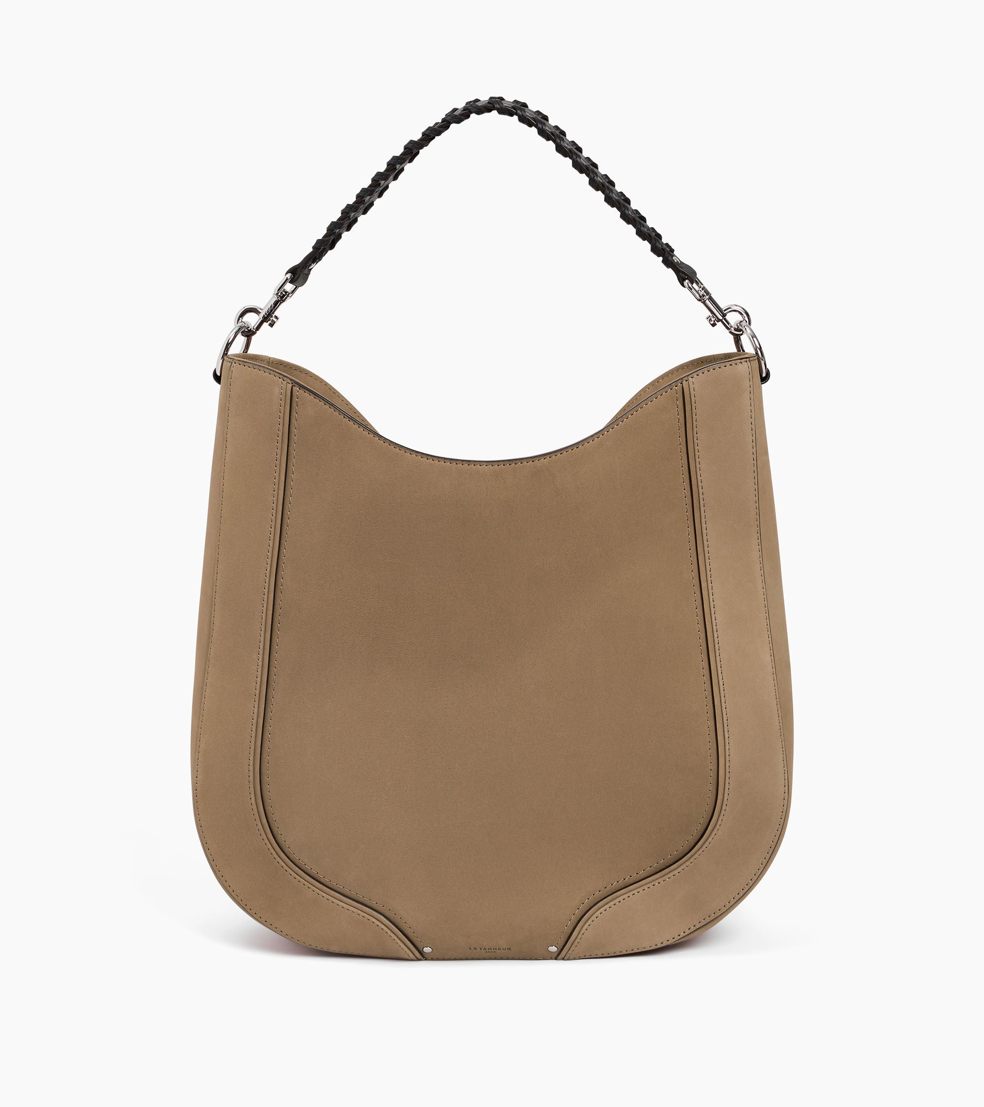 Ella medium hobo bag in smooth leather and nubuck