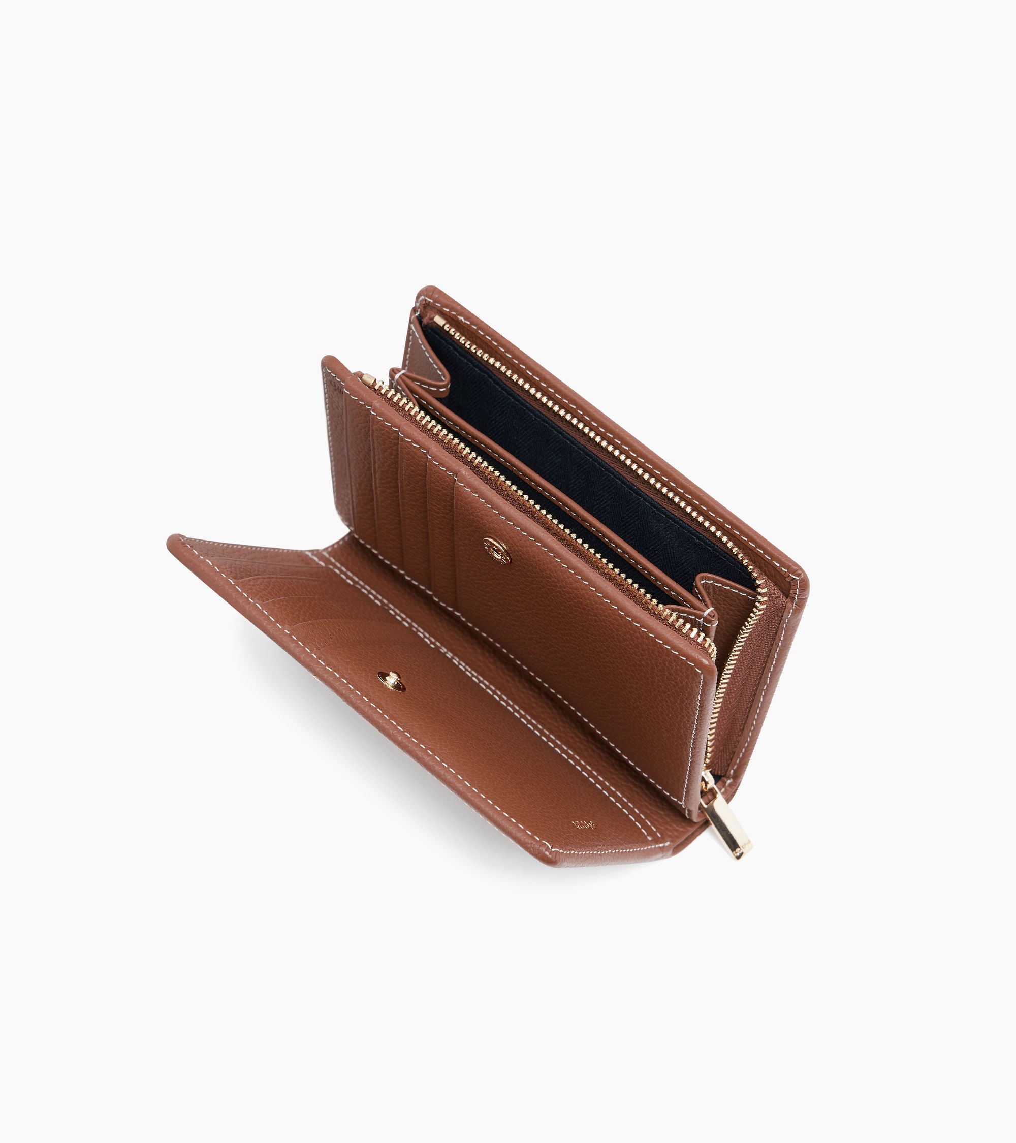 Ella medium wallet in grained leather