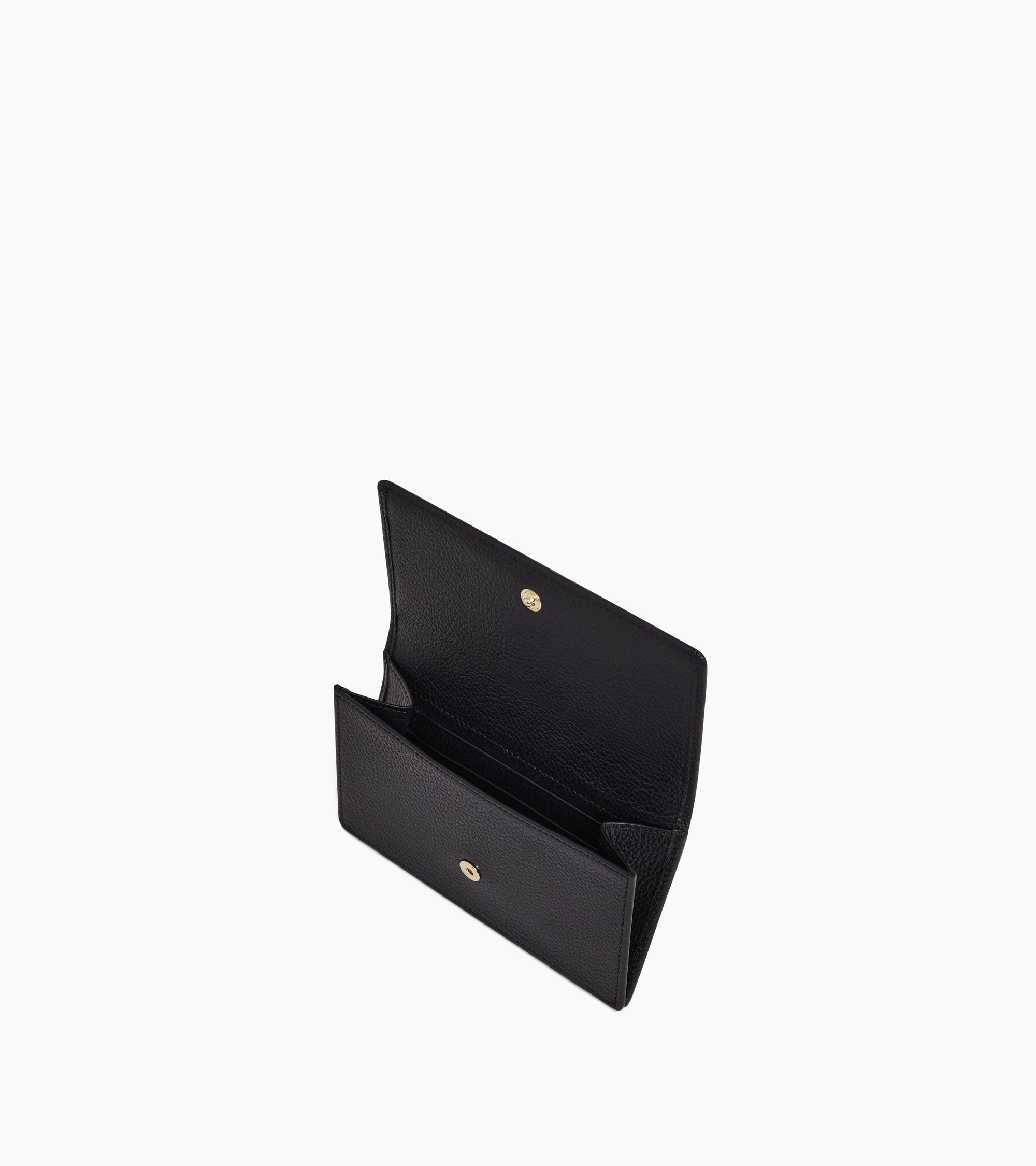 Ella card holder in grained leather with flap