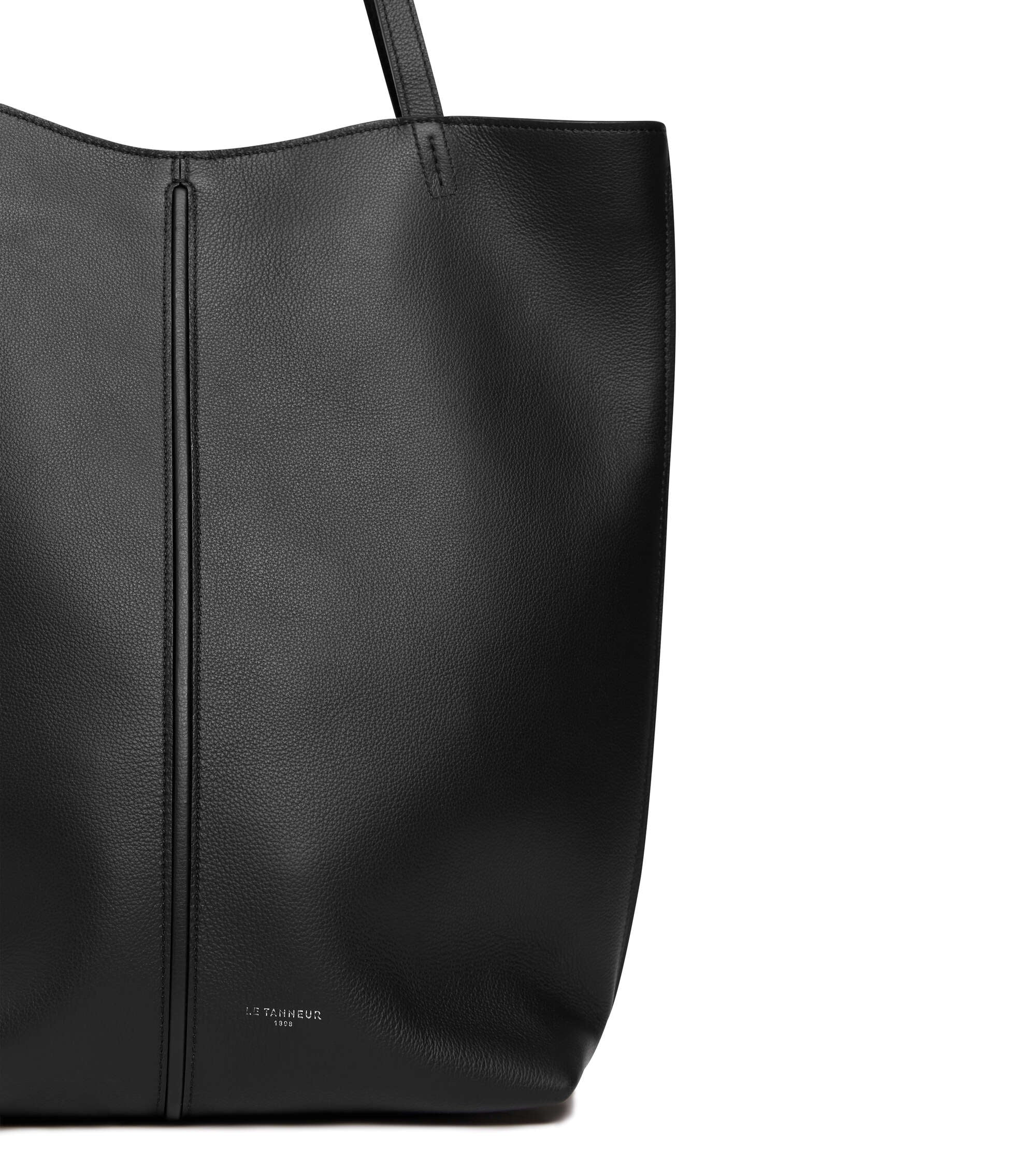 Hortense medium tote bag in double-face grained leather