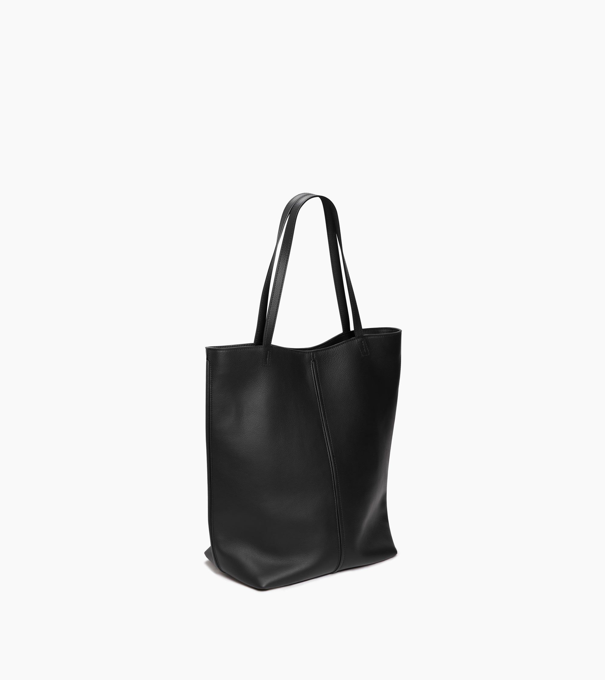 Hortense medium tote bag in double-face grained leather