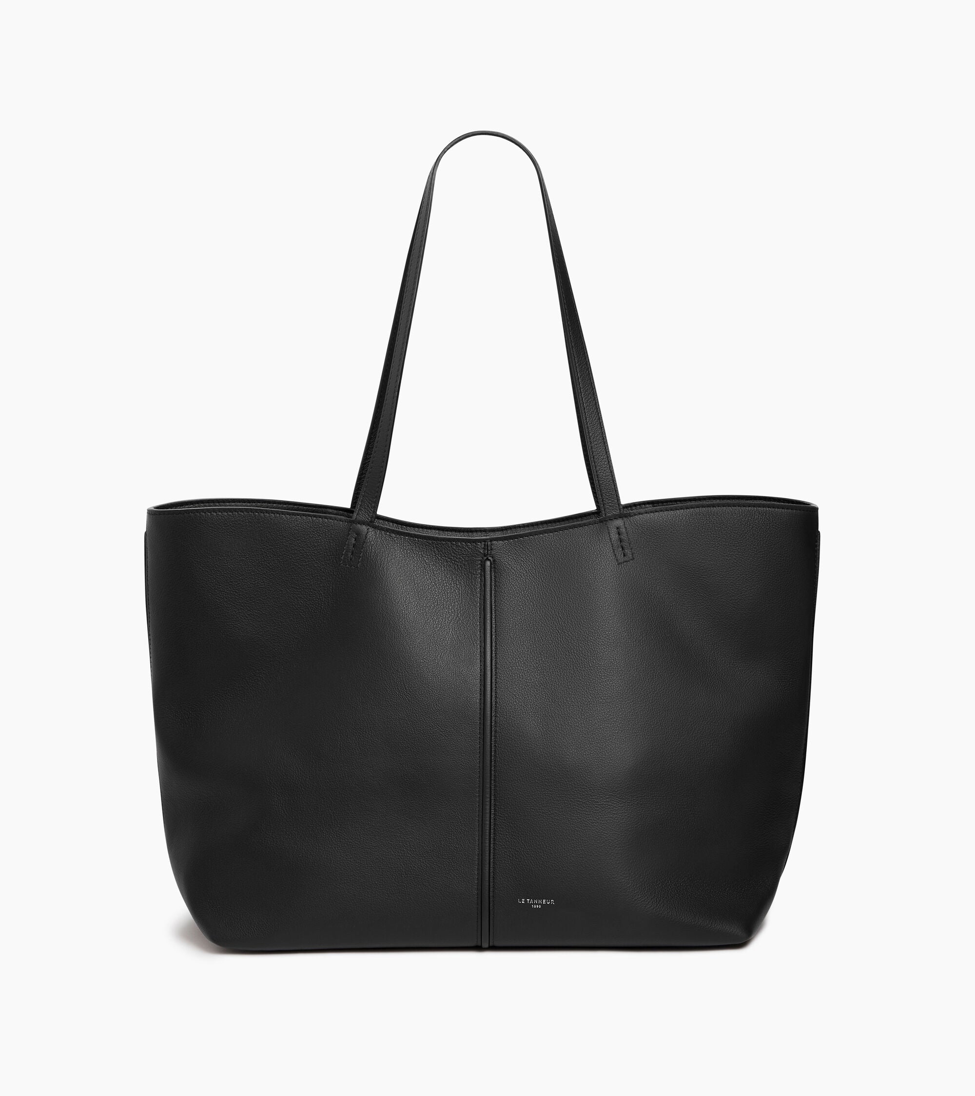 Hortense large tote bag in double-face grained leather