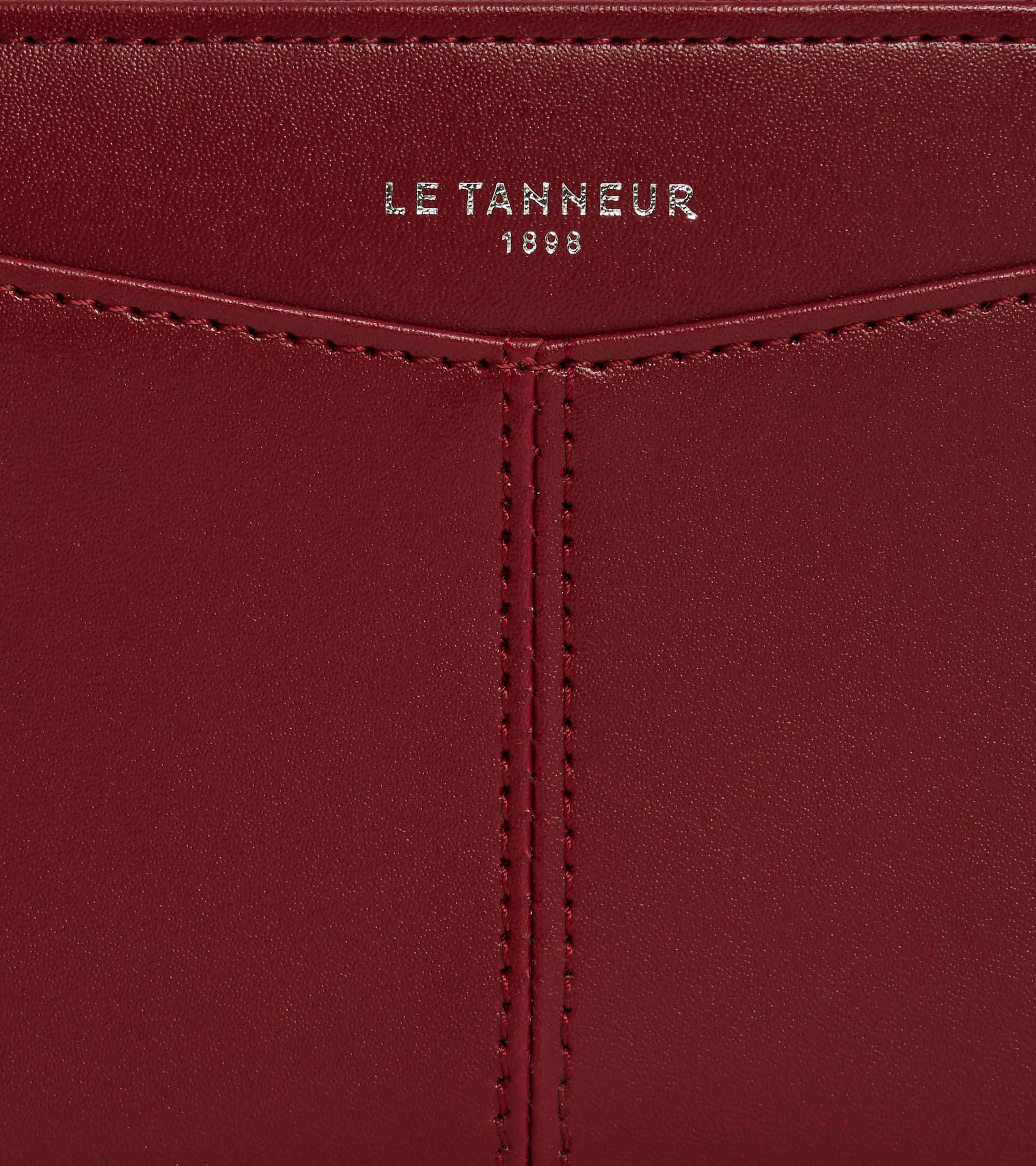 Charlotte zipped wallet with removable card holder in smooth leather
