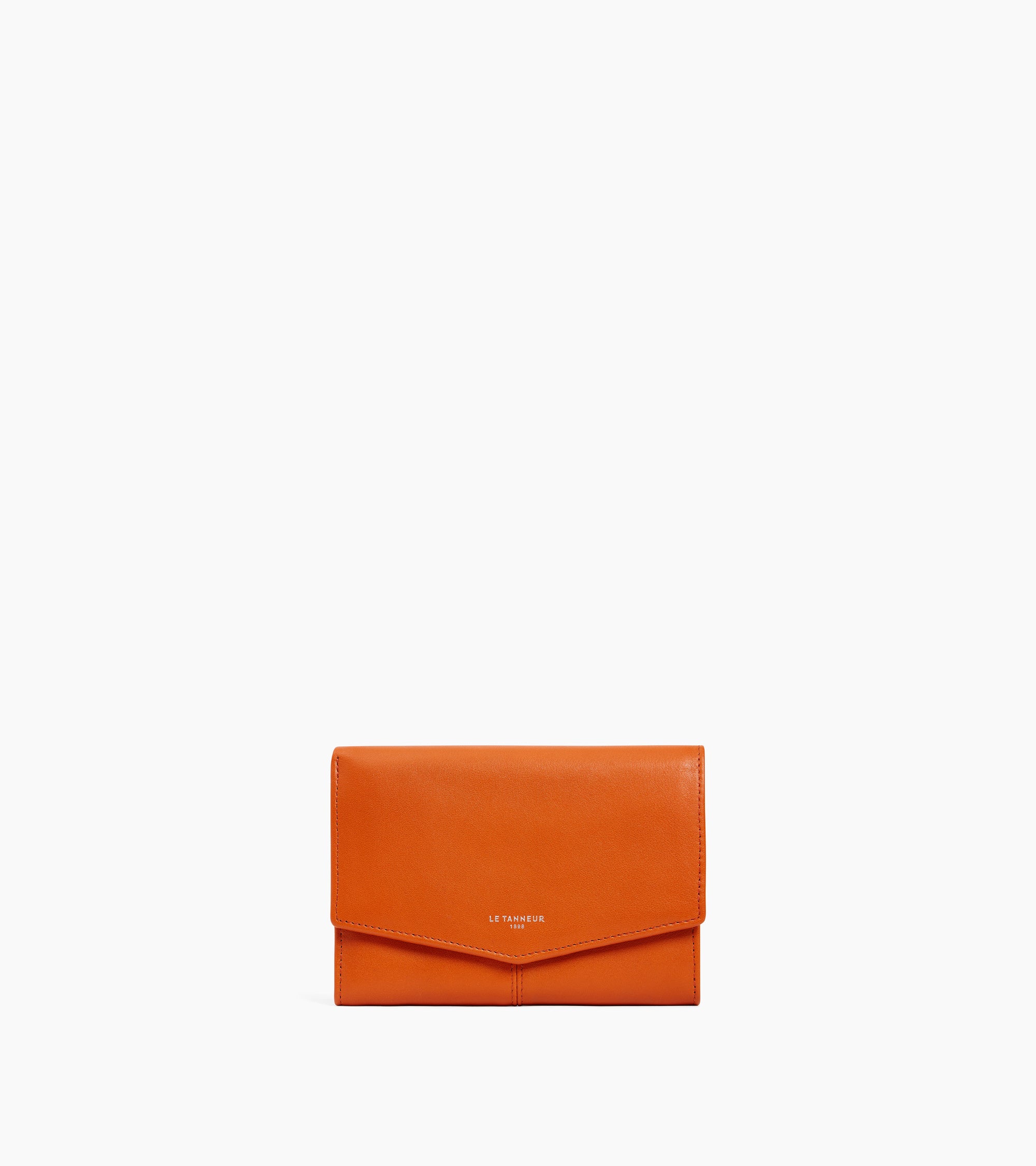 Large zipped wallet Charlotte in smooth leather