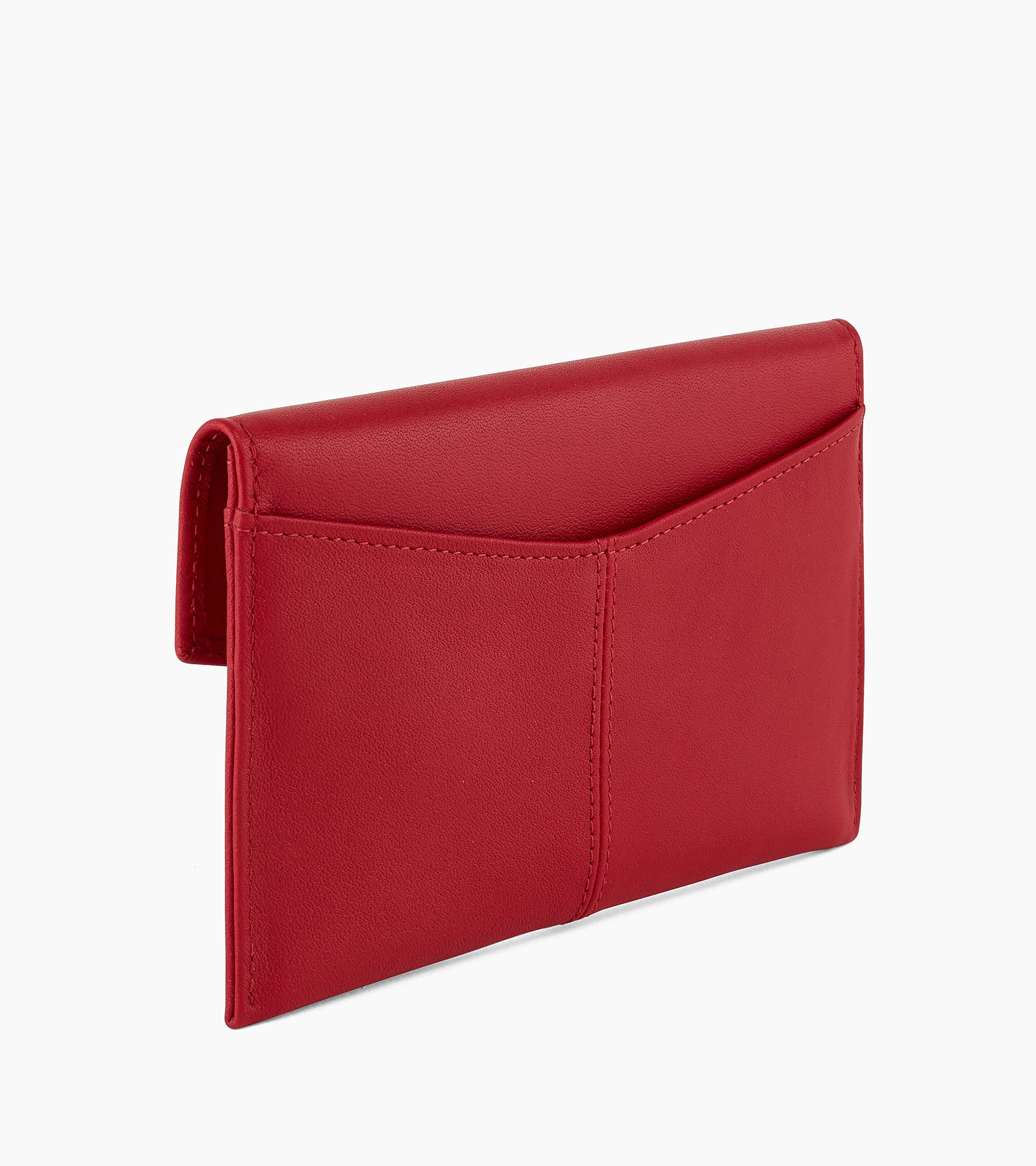 Charlotte medium envelope clutch in smooth leather red