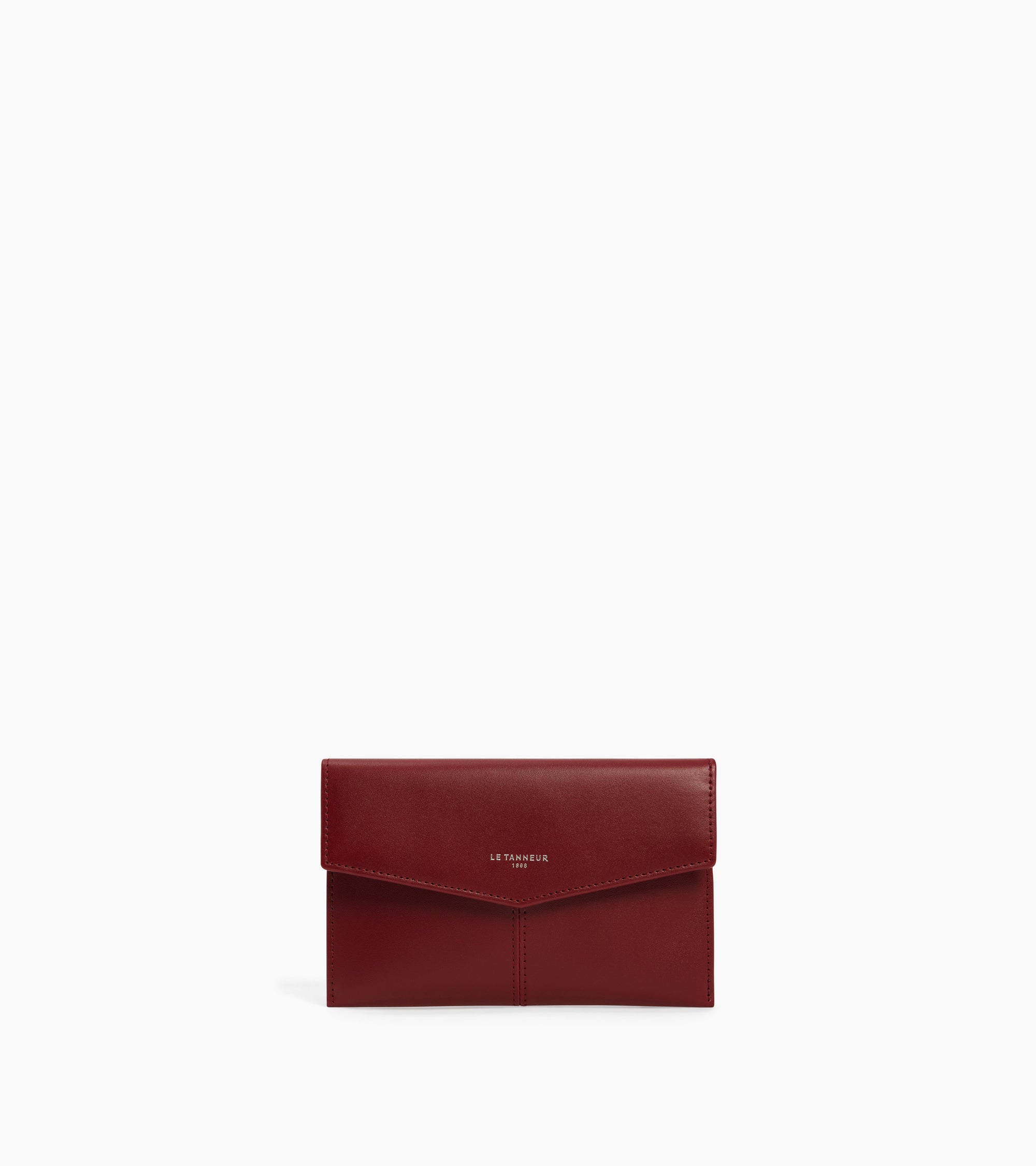Charlotte medium envelope pouch in smooth leather