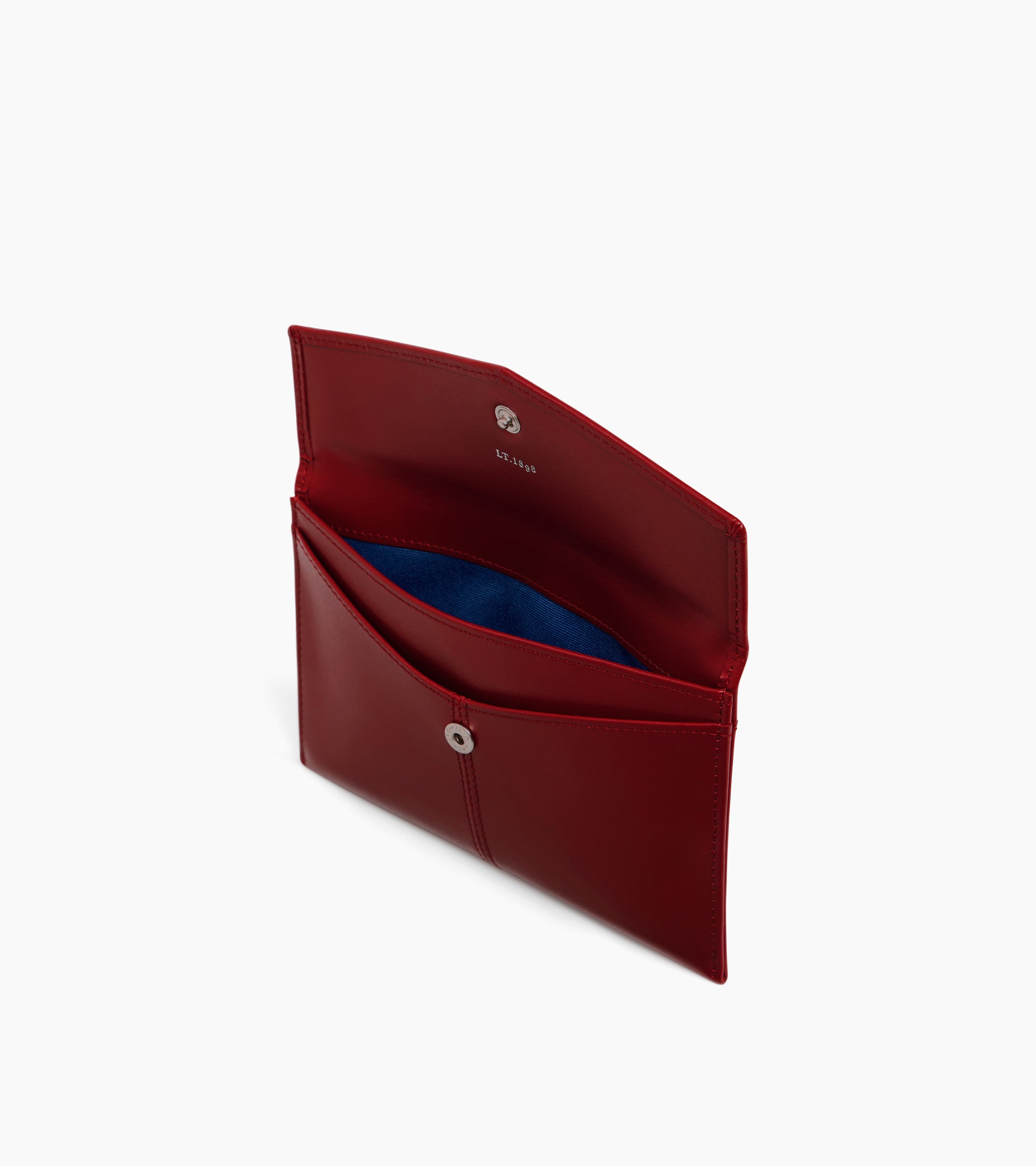 Charlotte medium envelope pouch in smooth leather