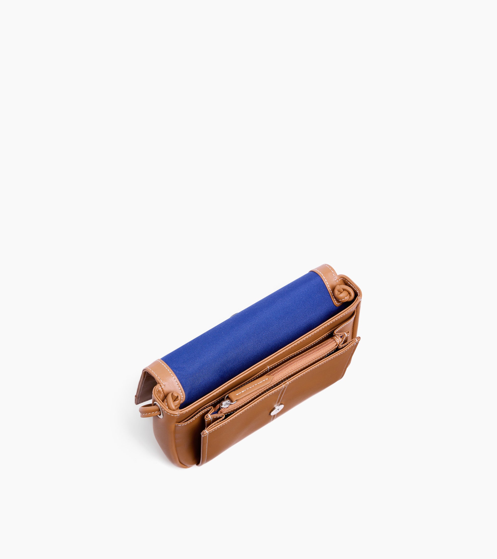 Charlotte smooth leather clutch bag with removable shoulder strap