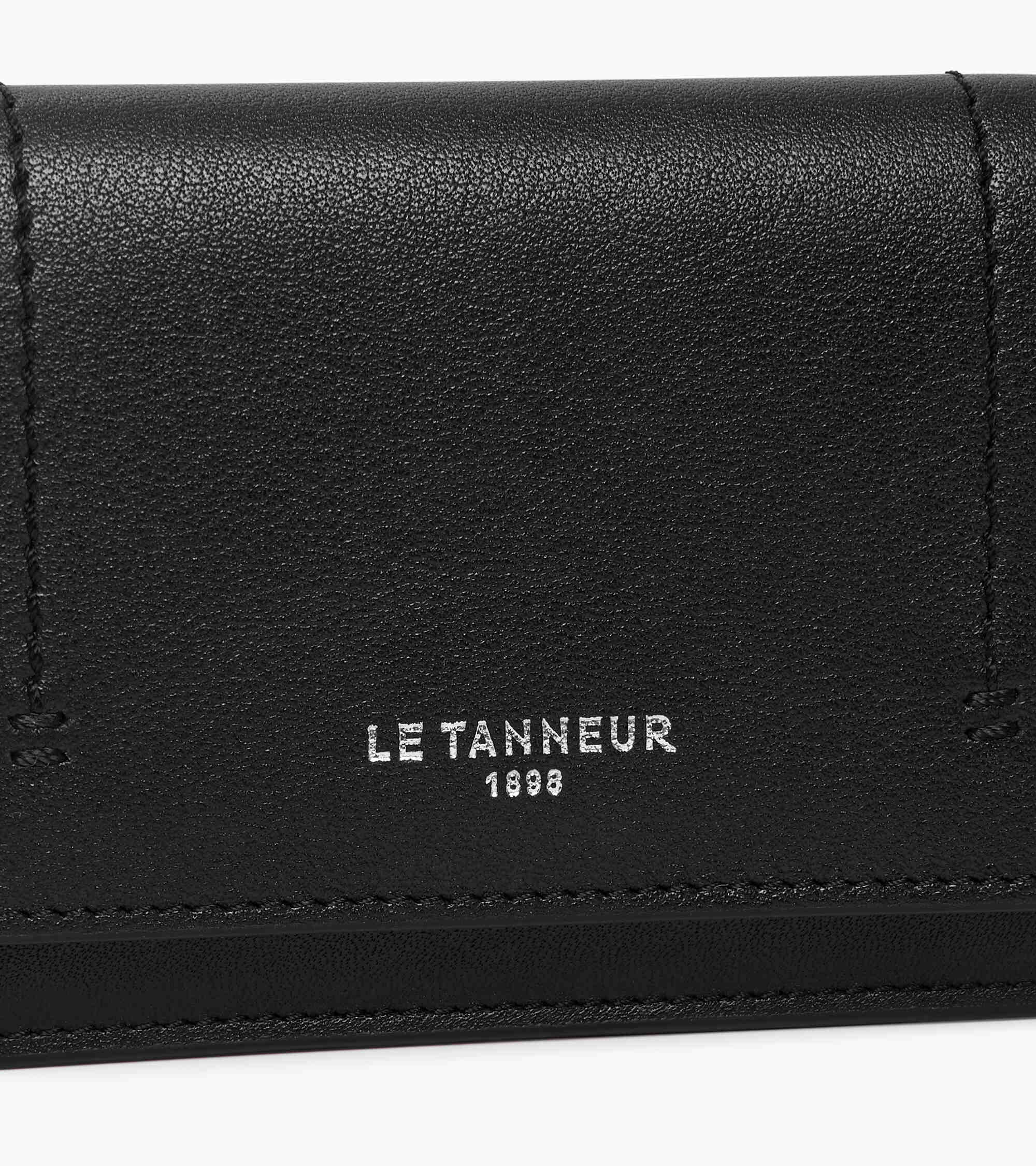 Louison small card holder with flap in smooth leather