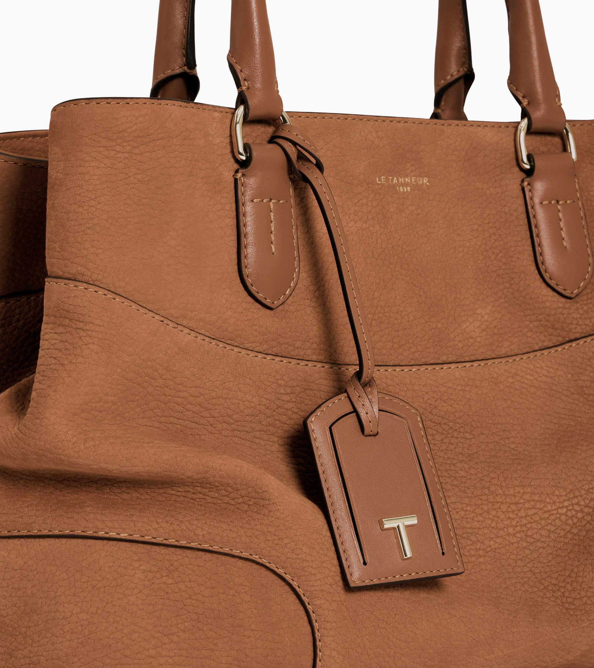 Romy large handbag in grained nubuck leather