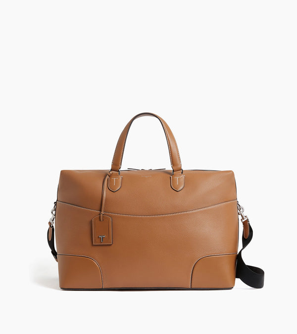 Romy 24h travel bag in grained and smooth leather