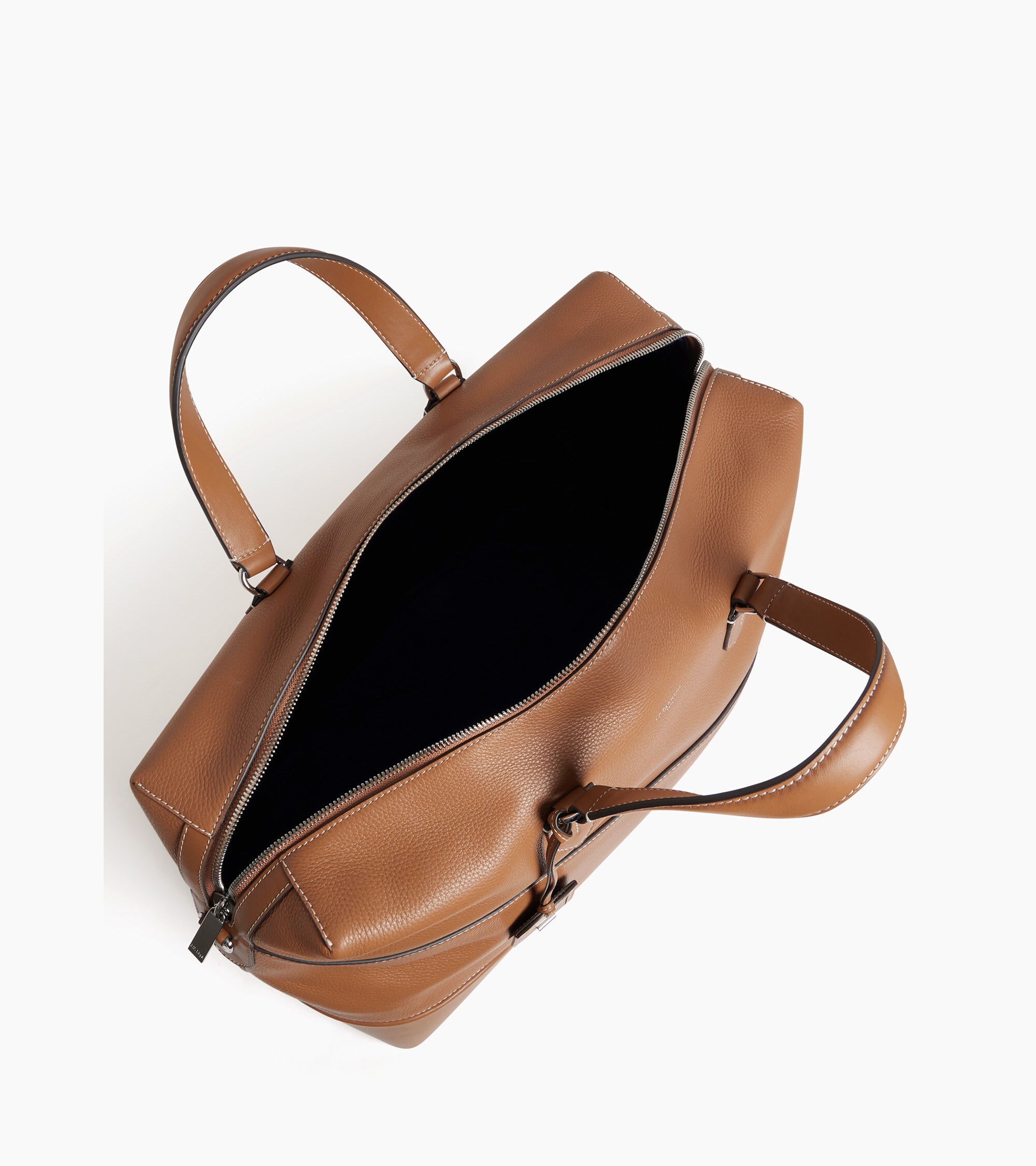 Romy 24h travel bag in grained and smooth leather
