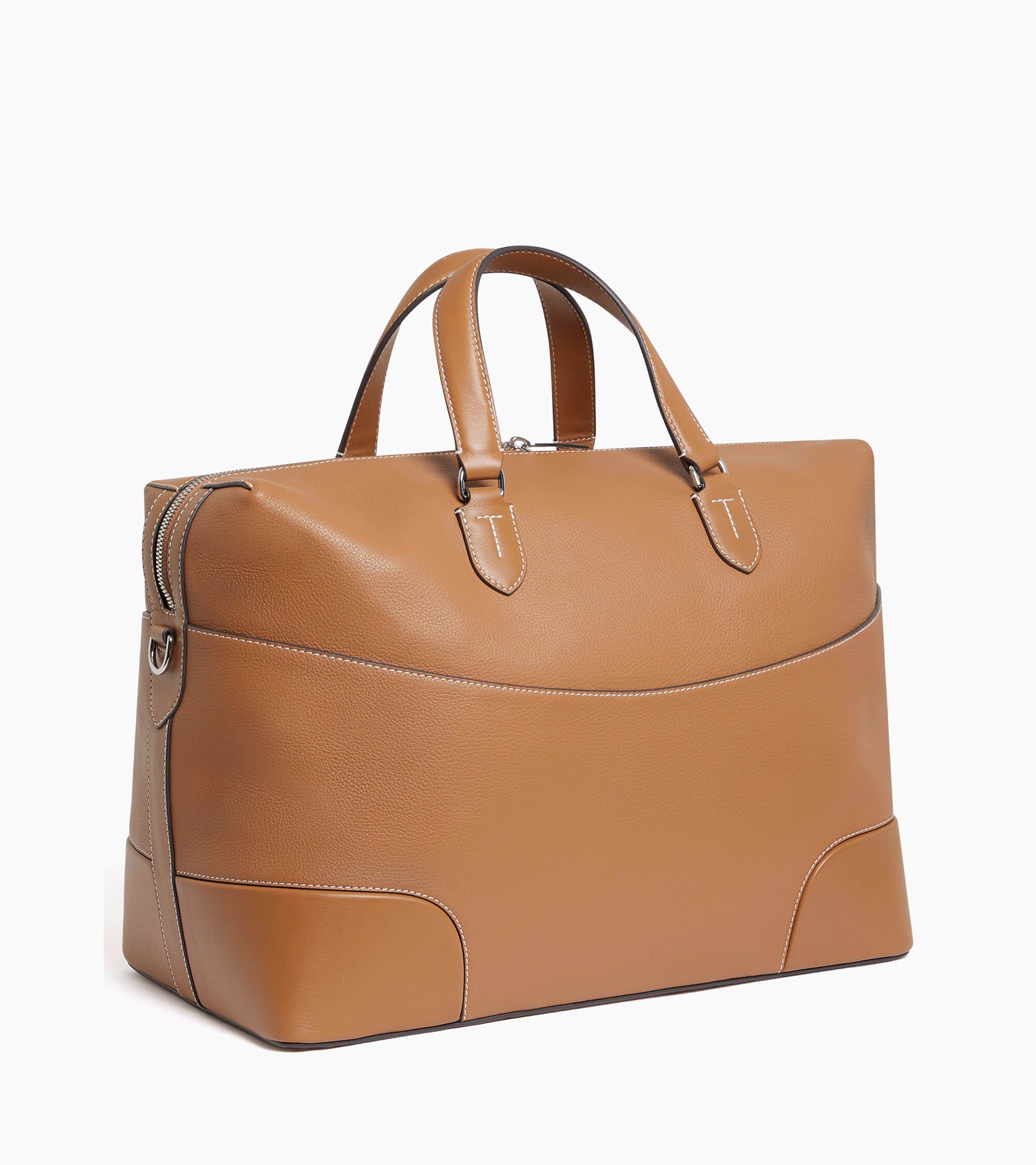 Romy 24h travel bag in grained and smooth leather